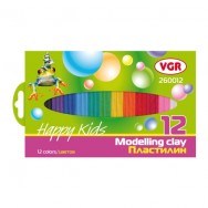 Пластилин 12цв VGR 260012 "Happy Kids" 100г в карт.упак.