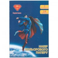 Бумага цветная набор A4 Cool for School SM04210 "Superman" 14л, 7цв.