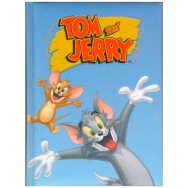 Блокнот в тв. пер. А5  80л CFS TJ02274-02 "Tom and Jerry" синий, клетка