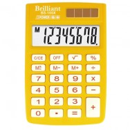 Калькулятор карманный  8р Brilliant BS-100ХYL 58х88x10 больш.диспл, желтый,обложка PVC