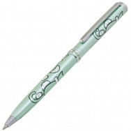 Ручка шариковая Langres "Catch Me" 401019-04 черная, корпус зеленый с кристаллами, 0,7мм