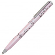 Ручка шариковая Langres "Catch Me" 401019-10 черная, корпус розовый с кристаллами, 0,7мм