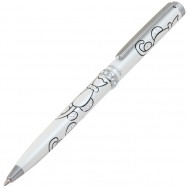 Ручка шариковая Langres "Catch Me" 401019-12 черная, корпус белый с кристаллами, 0,7мм