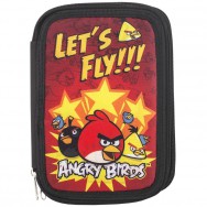 Пенал твердый CFS AB03381 "Angry Birds" 2 отделения на молниях, 200х140х 45
