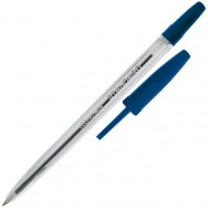Ручка шариковая Economix 10117-02 Standart синяя, прозрачный корпус, 0,7мм