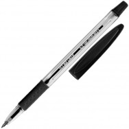 Ручка шариковая Economix 10150-01 Forward черная, прозрачный корпус, резиновый грип, 0,7мм