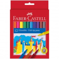 Фломастеры 12 цветов Faber Castell 554212 Felt tip в картонной коробке