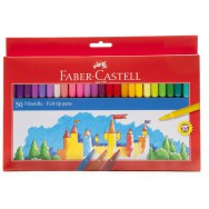 Фломастеры 50 цветов Faber Castell 554250 Felt tip в картонной коробке