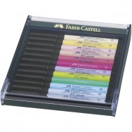 Ручка-кисточка капиллярная Faber Castell PITT® ARTIST PEN 267420 "BRUSH" набор PASTEL 12 цветов