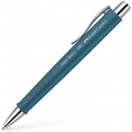 Ручка шариковая Faber Castell POLY BALL XB 241155 автоматическая, синяя, бирюзовый каучуковый корпус, 1,4мм