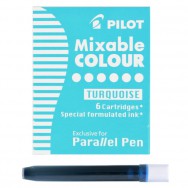 Чернильный картридж Pilot IC-P3-S6-TQ 6штук бирюзовый в коробке (для ручек Parallel Pen)
