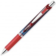 Ручка гелевая Pentel EnerGel "BLN75-B" автоматическая красная, 0,5мм