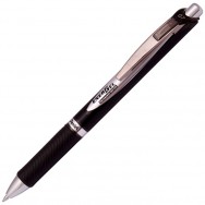 Ручка гелевая Pentel EnerGel Permanent "BLP77-A" автоматическая, черная, 0,7мм