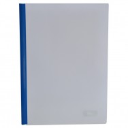 Папка с планкой-прижимом A4 BuroMax 3371-02 2-65л, 10мм, синий, пластик 160мкм