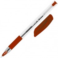 Ручка шариковая Optima 15671-03 "TRIPLEX GRIP" красная, масляная, рез.грип, трехгранный корпус, 0,7мм