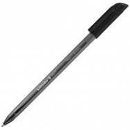 Ручка шариковая Schneider VIZZ F черная, масляная, полупрозрачный черный корпус, 0,5мм, S102101