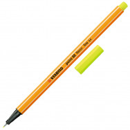 Ручка линер Stabilo point 88/024 yellow neon желтый неон, 0,4мм