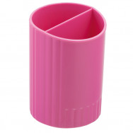 Подставка настольная ZIBI 3000-10 SFERIK для ручек, 2 отделения, пластик, розовая