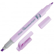 Маркер текстовыделитель Pentel Illumina FLEX Pastel пастельный фиолетовый, двусторонний, 1-3,5мм, SLW11P-VE