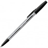 Ручка шариковая LUXOR Ranger 1201 черная, ребристый грип, 1,0мм