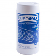 Салфетки чистящие BuroMax 0803 для оргтехники, пластика, мебели 100шт/в тубе