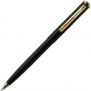 Ручка шариковая LUXOR MARVEL 8332 синяя, черный матовый корпус с золотыми вставками, 1,0мм