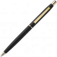 Ручка ш. LUXOR STERLING 1116 синяя, черный матовый корпус с золотыми вставками, 1,0мм
