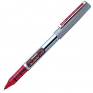 Ручка роллер Zebra ZEB-Roller/ BE-& DX5 красная, 0,5мм, серебристый корпус, игольчатый тип