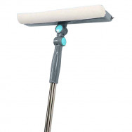Швабра для мытья окон IDEA HOME DS-1518D BLUE телескопическая поворотная ручка до 120см, губка 25х70