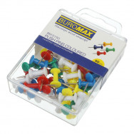 Кнопки-гвозди BuroMax 5150 50шт, цветные, "катушка", в пластиковом боксе