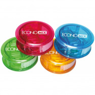 Точилка  Economix 40605 пластиковая, круглый контейнер, ассорти