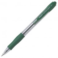 Ручка шариковая Pilot BPGP-10R-F-G "Super Grip" автоматическая, зеленая, 0,7мм