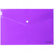 Папка на кнопке A4 Economix 31301-12 фиолетовая, глянцевая полупрозрачная, пластик 180мкм