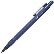 Ручка шариковая Uni "SD-102" автоматическая, синяя, масляная, прорезиненный корпус, 0,7мм