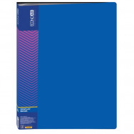 Папка на  40 файлов Economix 30604-02 синяя, пластик 700мкм