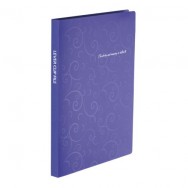 Папка с прижимом A4 BuroMax 3430-07 "Barocco" фиолетовая, внутренний карман, пластик 700мкм