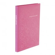 Папка с прижимом A4 BuroMax 3430-10 "Barocco" розовая, внутренний карман, пластик 700мкм