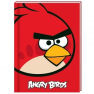 Блокнот в тв. пер. А5  80л CFS AB03270-03 "Angry Birds" красный, клетка