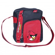 Сумка молодежная CFS AB03862 "Angry Birds" Space через плечо, вертикальная, черный/ красный, 310х280х110