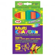 Маркеры масляные VGR MC1005 "Multi Crayons" 5 цветов для разных поверхностей