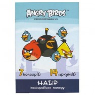 Бумага цветная набор A4 Cool for School AB03210 "Angry Birds" 14л, 7 цветов
