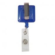 Рулетка с клипом для бейджа Economix 41451 квадратная, синяя, длина шнурка 60см