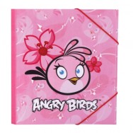 Папка на резинках B5 CFS AB03322 "Angry Birds" розовая, пластик 500мкм