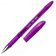 Ручка шариковая Optima 15616-12 "OIL Pro" фиолетовая, масляная, резиновый грип, 0,5мм