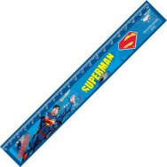 Линейка пластиковая 20 см CFS SM04451 "Superman" синяя с рисунком