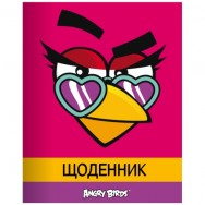 Дневник школьный A5 CFS AB03284-09 "Angry Birds" розовый, укр, 48стр