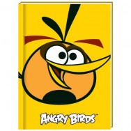 Блокнот в тв. пер. А6  80л CFS AB03271-05 "Angry Birds" желтый, клетка