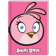 Блокнот в тв. пер. А6  80л CFS AB03271-09 "Angry Birds" розовый, клетка
