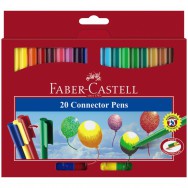 Фломастеры 20 цветов Faber Castell 155520 CONNECTOR "Скрепляй вместе" в картонной коробке