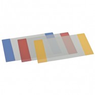 Обложки для тетрадей 100мкм ZiBi 4700-99 прозрачная, с цветными полями 345х212мм (B5), 10шт в уп.
